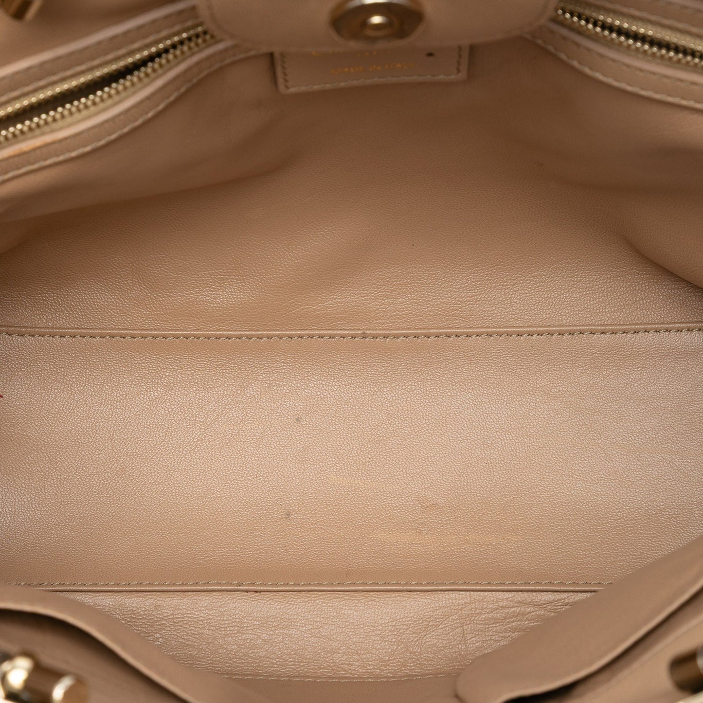 Tan Dior Lambskin Cannage Granville Chain Tote