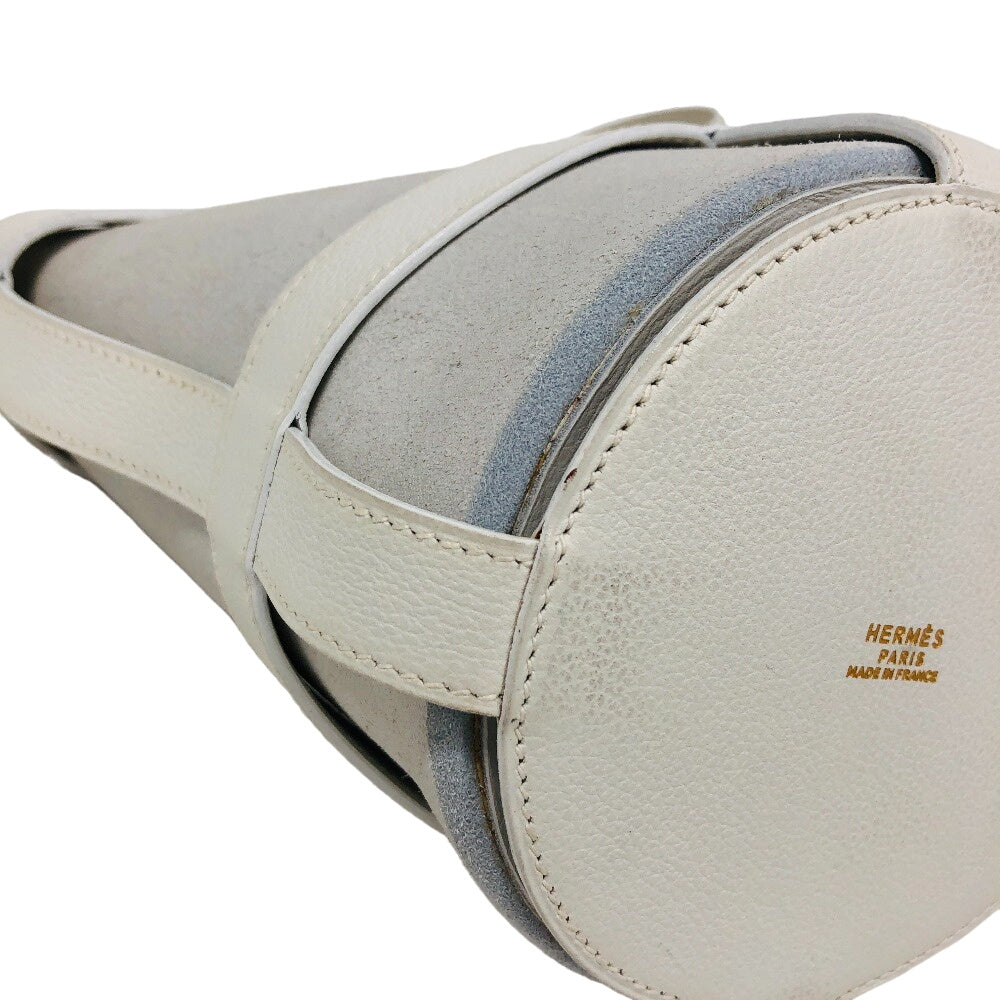 HERMES Handbag leather white Vogarribar Musardine 2
