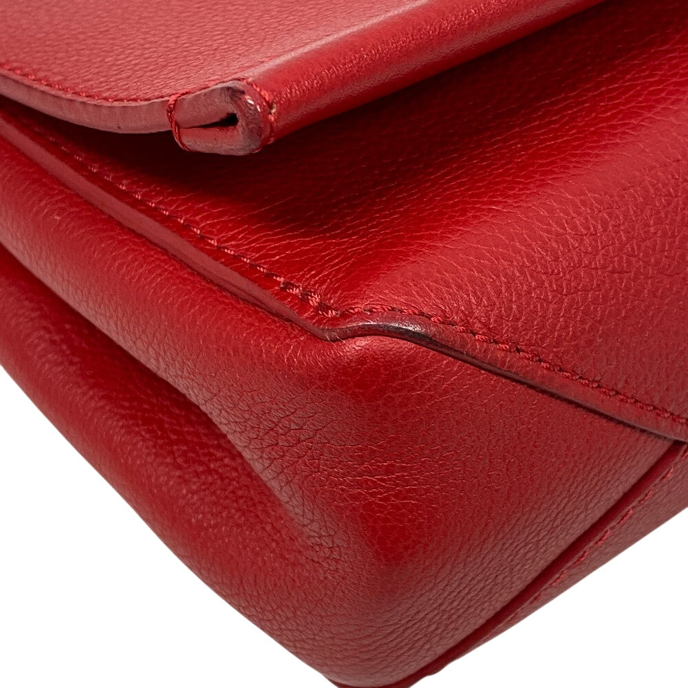 LOUIS VUITTON Shoulder Bag leather Red LV logo Rock Me 2 BB Women