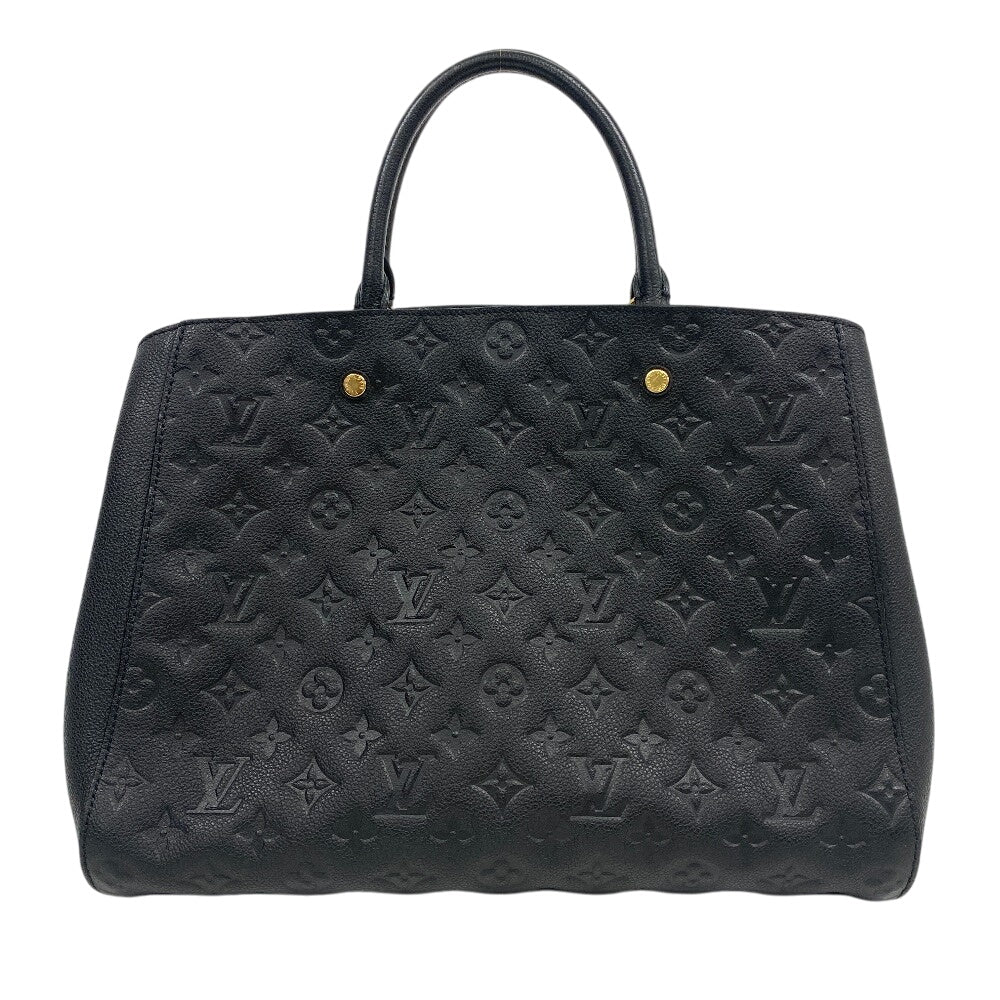 LOUIS VUITTON Handbag M41069 leather black Monogram Ann Platt Montaigne GM Women(Unisex)