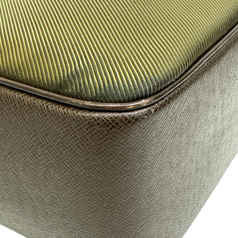 LOUIS VUITTON Shoulder Bag Nylon, Leather Khaki green Shoulder Bag Taiga Thai meal mens
