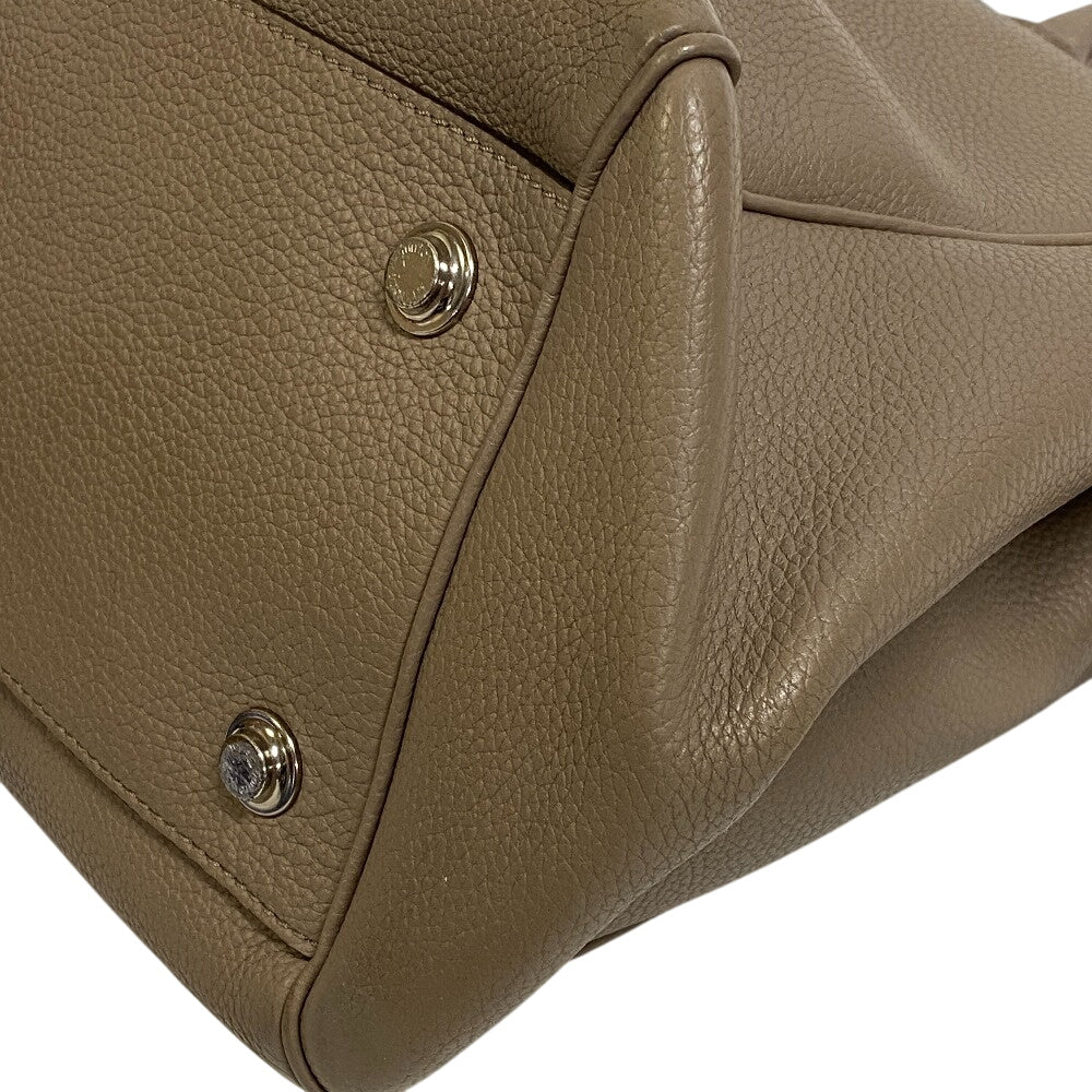 LOUIS VUITTON Tote Bag leather beige Mira MM