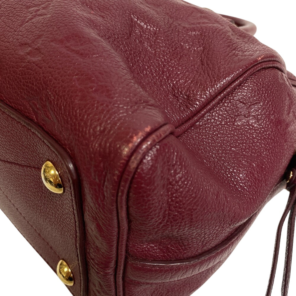LOUIS VUITTON Handbag leather wine-red Monogram Unplant bandouliere25