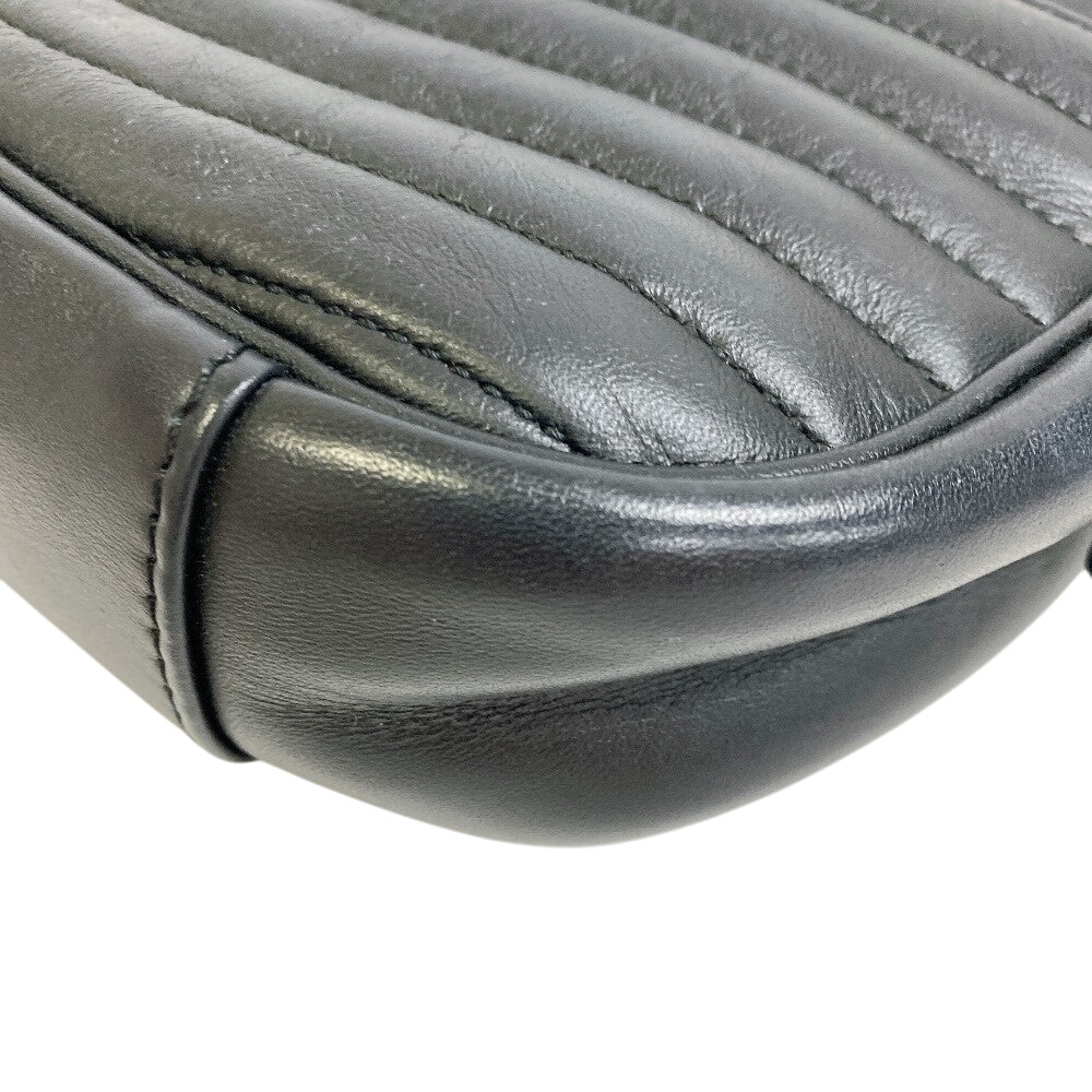 LOUIS VUITTON Shoulder Bag leather black New Wave New camera bag