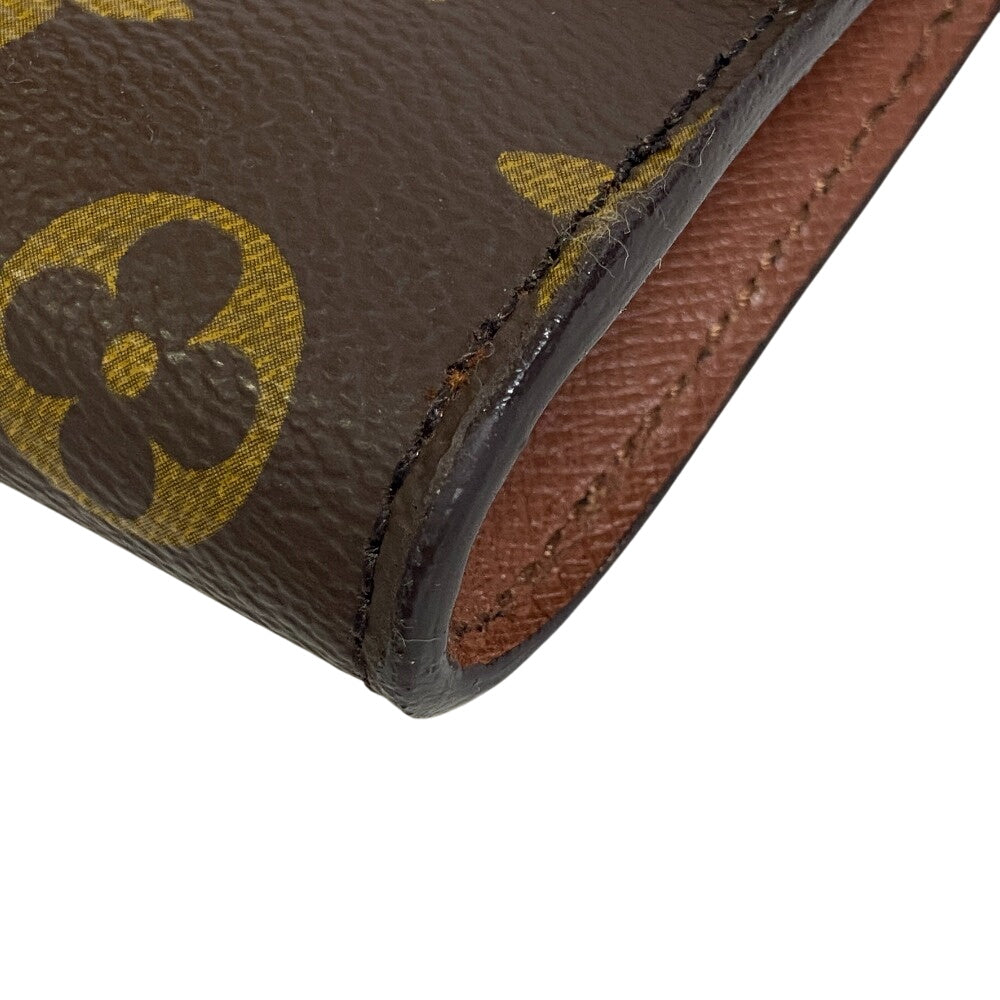 LOUIS VUITTON Clutch bag leather Brown Monogram Porto envelope
