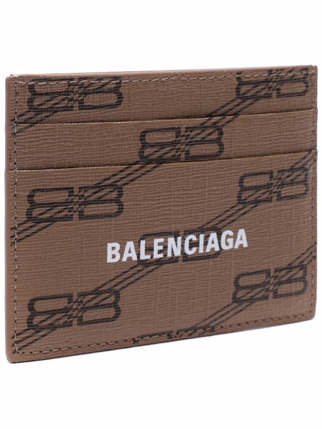 Luxury Balenciaga Trending 2026 BB Monogram Card Wallet Brown