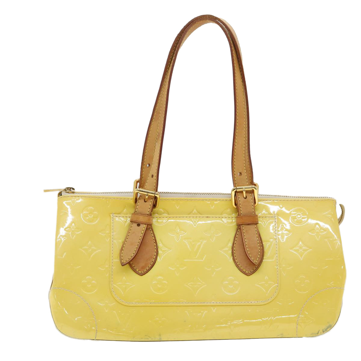 LOUIS VUITTON Monogram Vernis Rosewood Avenue Hand Bag Perle M93508 Auth am3438