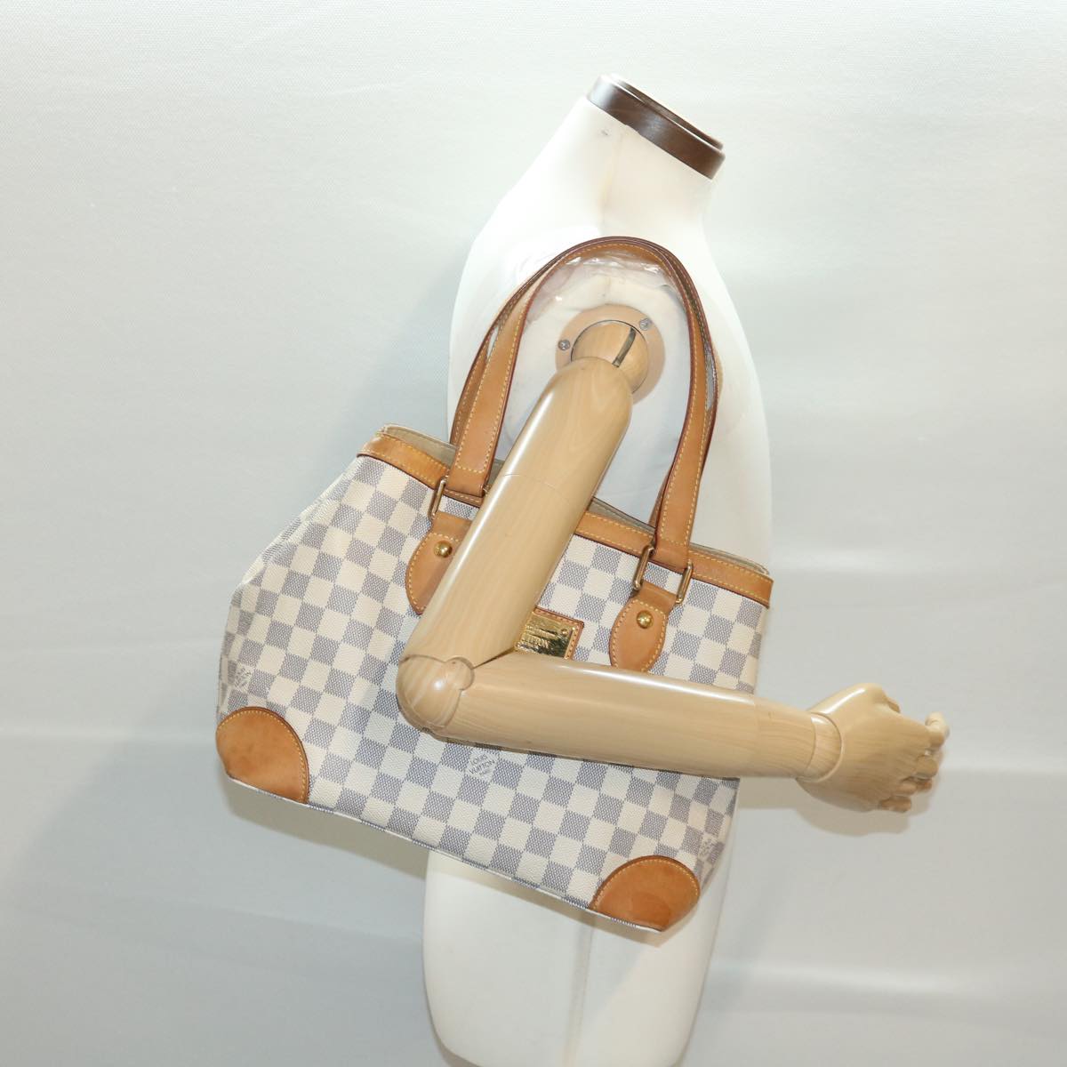 LOUIS VUITTON Damier Azur Hampstead PM Tote Bag N51207 LV am4127