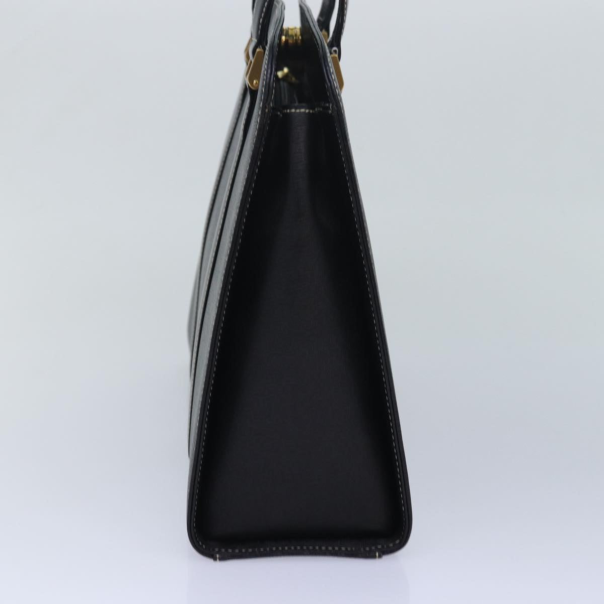 Burberry Hand Bag Leather Black Auth am6686