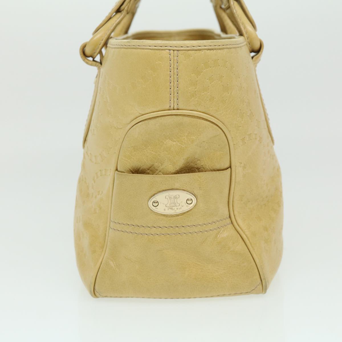 Luxury CELINE Boogie Bag Shoulder Bag Leather Beige ar7127