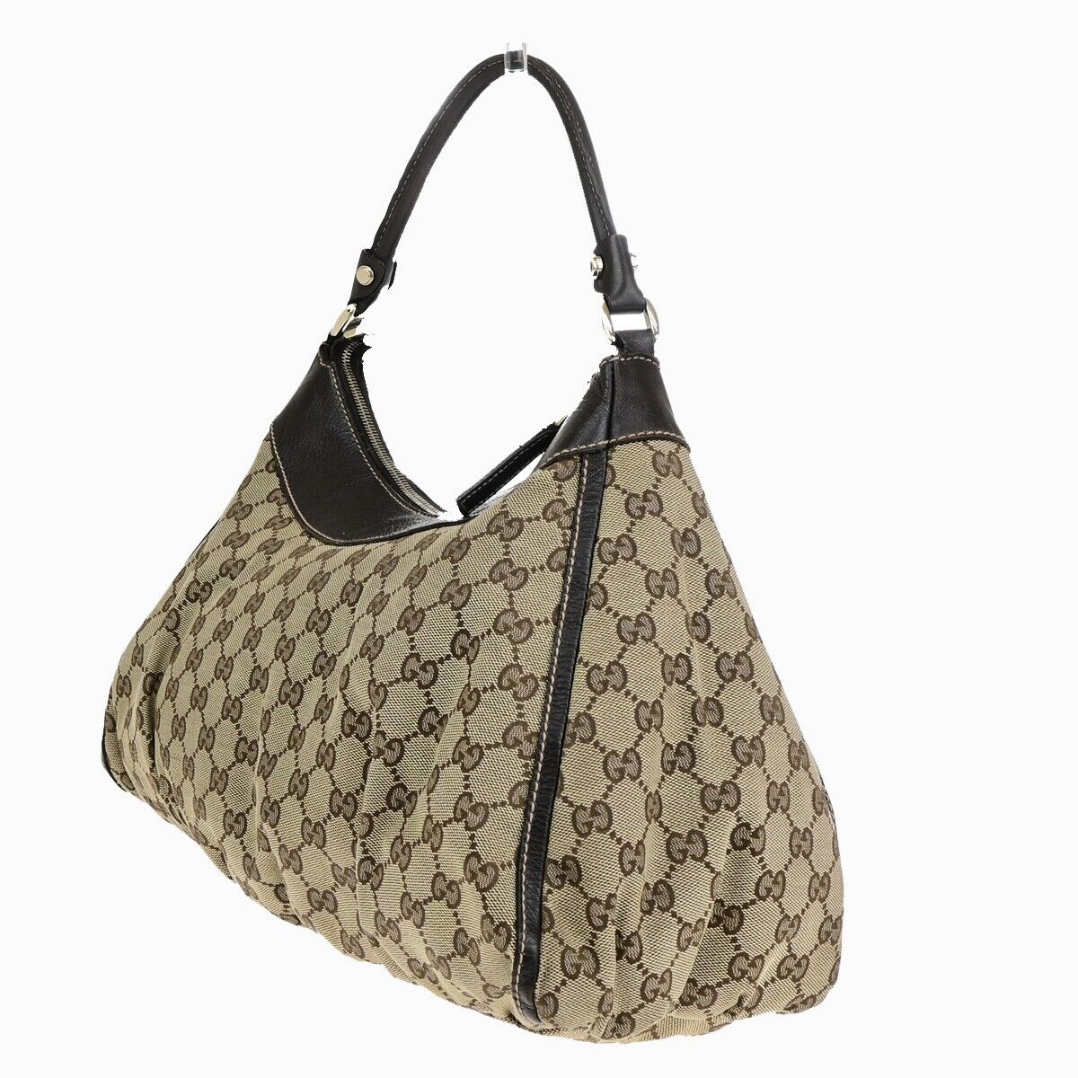 Gucci Leather Canvas Shoulder Bag