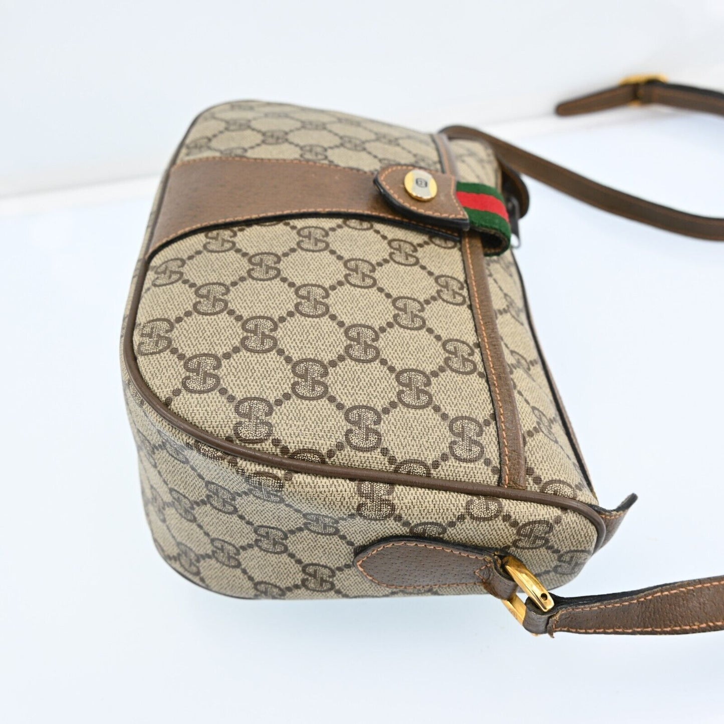 Gucci Monogram Leather Shoulder Bag