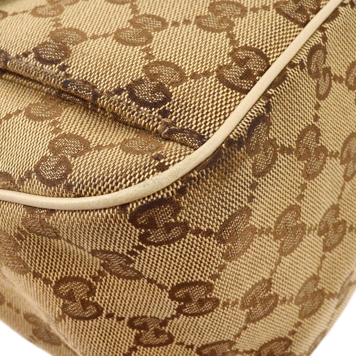 Gucci Monogram Leather Canvas Shoulder Bag