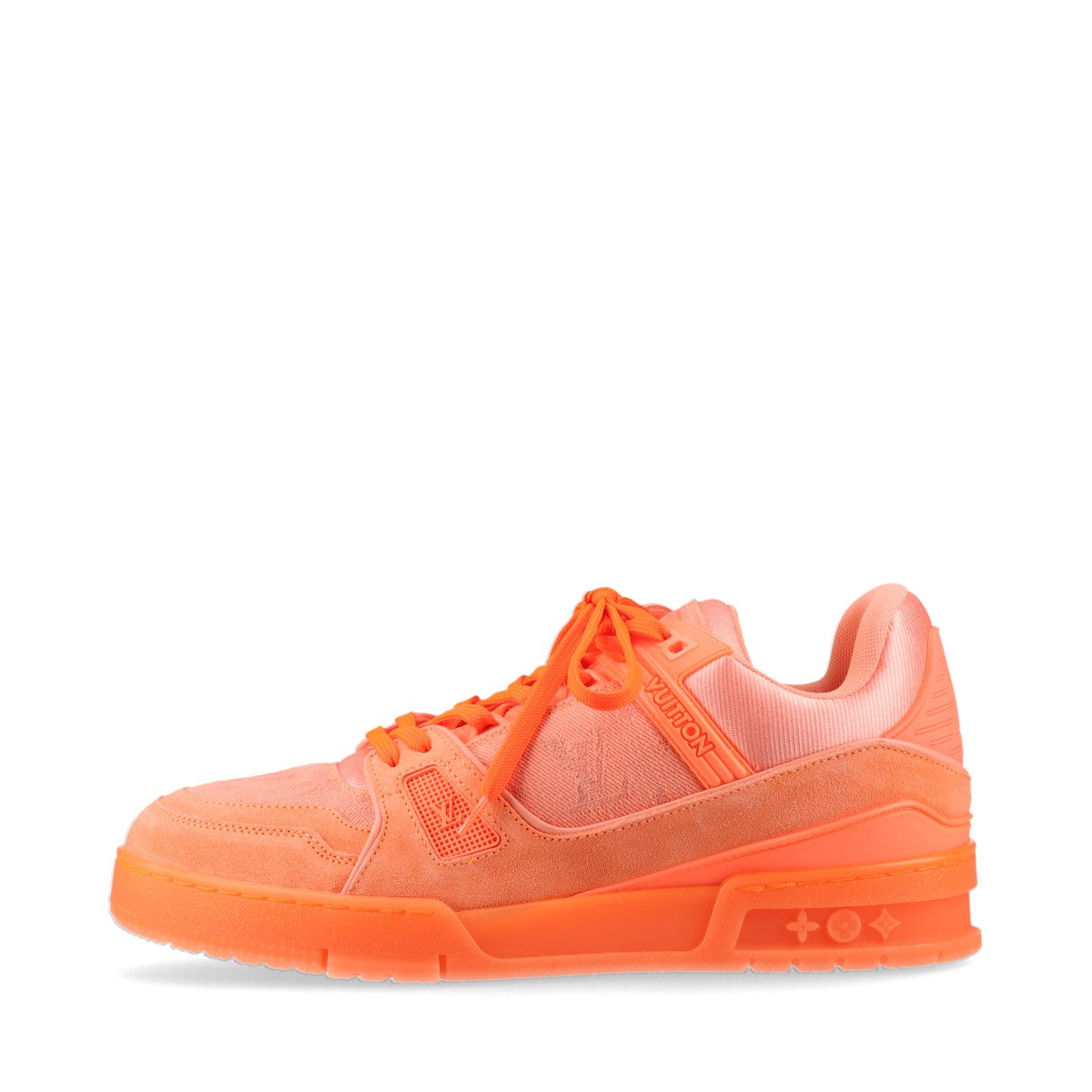 Louis Vuitton LV Trainer Line 20 Years Suede x Fabric Sneakers UK6 1/2 Mens Orange GO1210 Monogram LV Logo Bag