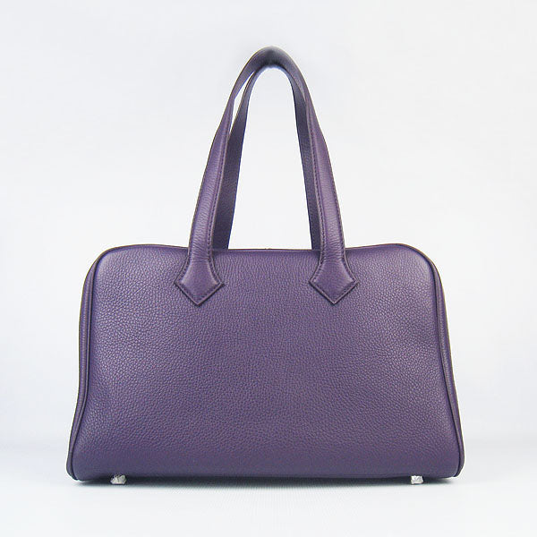 Luxury Hermes Togo leather handbag purple