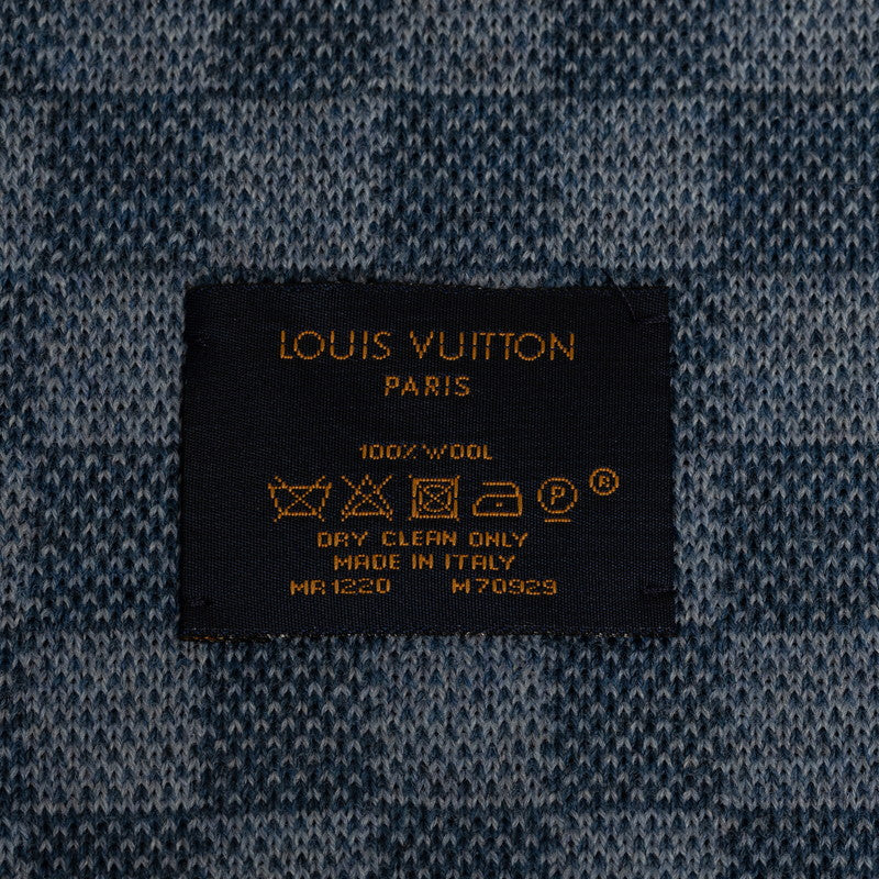 Louis vuitton Damière M70929 Maffler Wool Blue Naivie Men's Eve