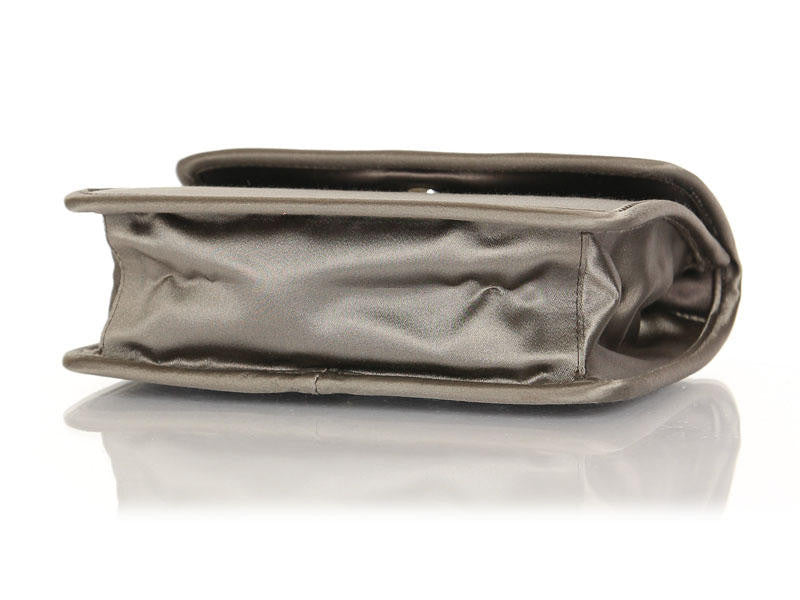 Prada Gray Satin Evening Bag