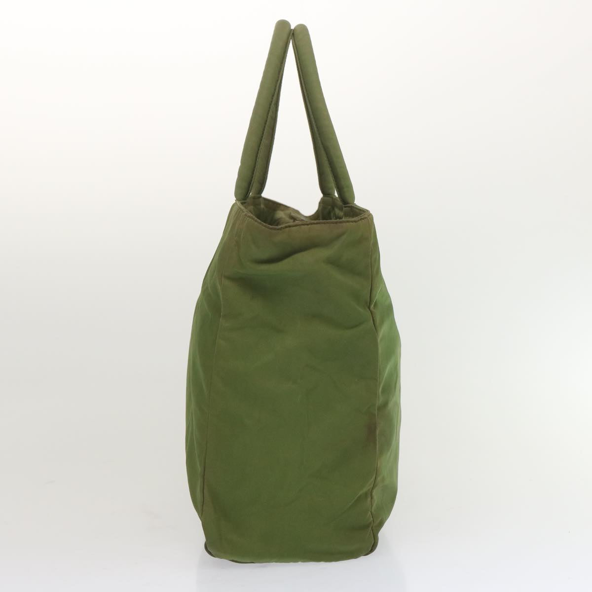 PRADA Hand Bag Nylon Green Auth bs12827