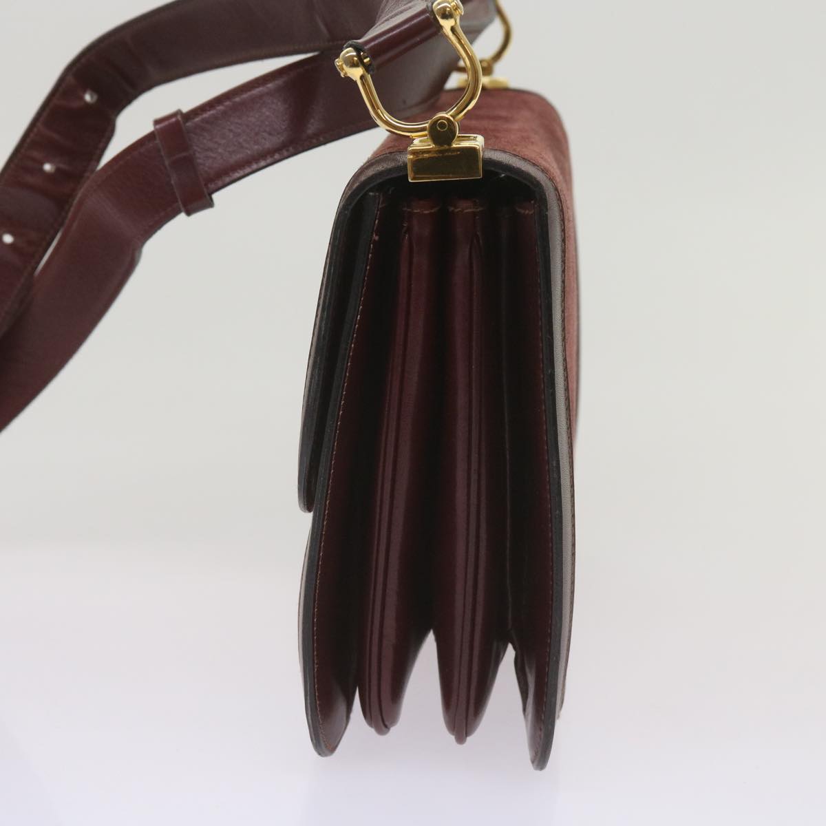 Luxury CELINE Shoulder Bag Suede Red 12924