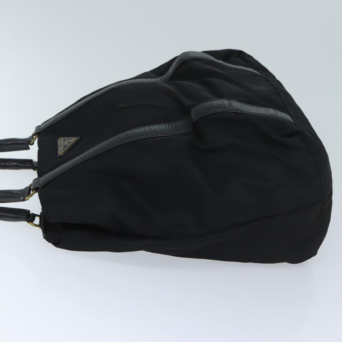 PRADA Hand Bag Nylon Black Auth bs13283
