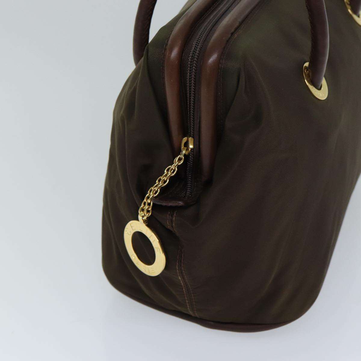 Luxury CELINE Hand Bag Nylon Brown 15033