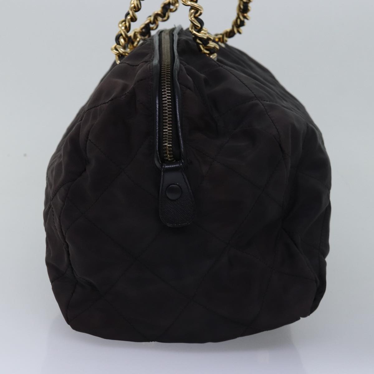 PRADA Hand Bag Nylon Black Auth bs15075