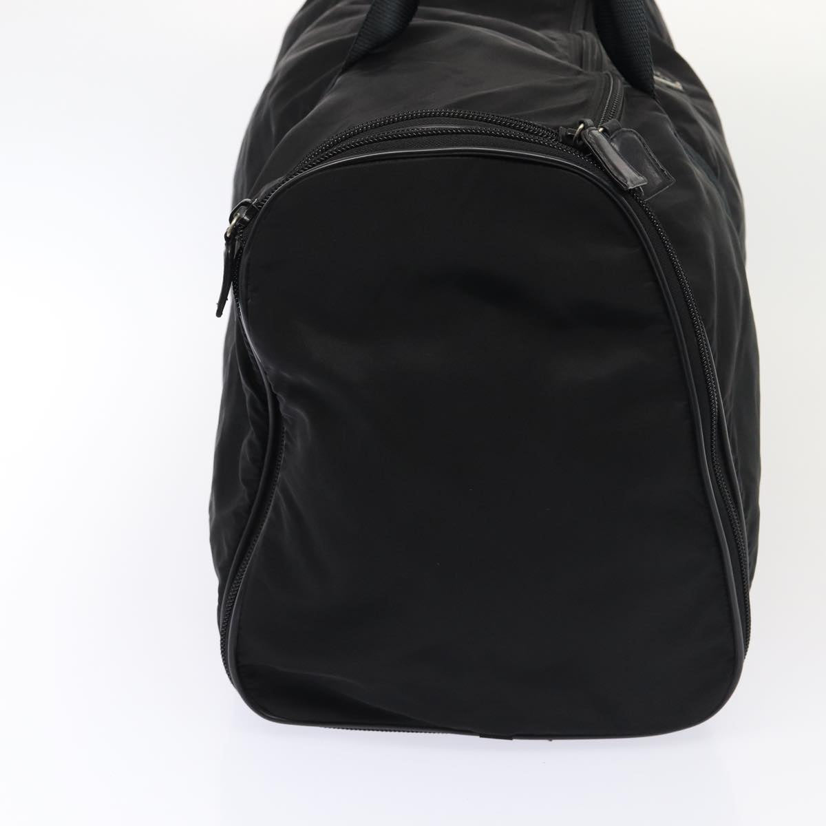 PRADA Boston Bag Nylon Black Auth