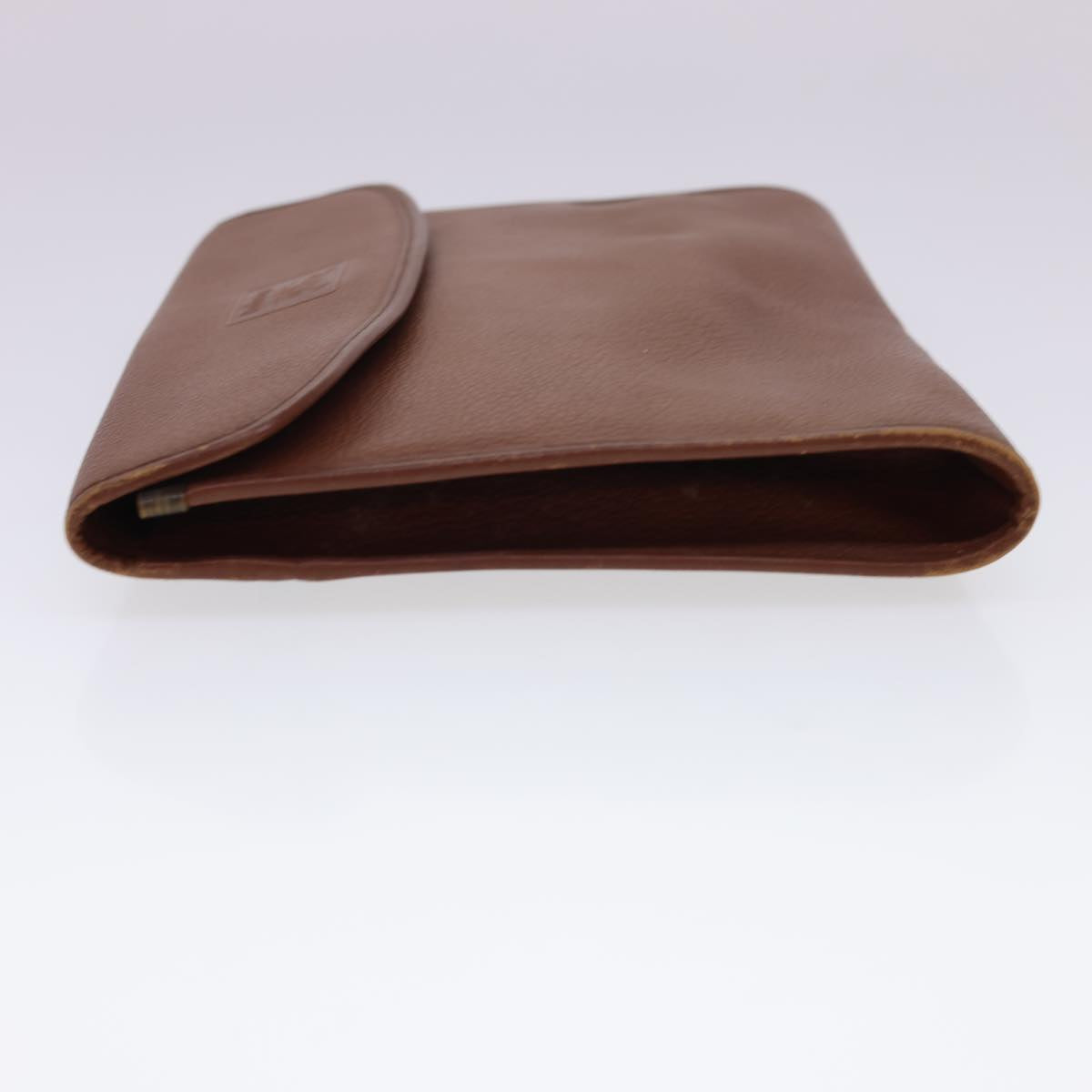 Burberry Clutch Bag Leather 2Set Brown Black Auth bs4863