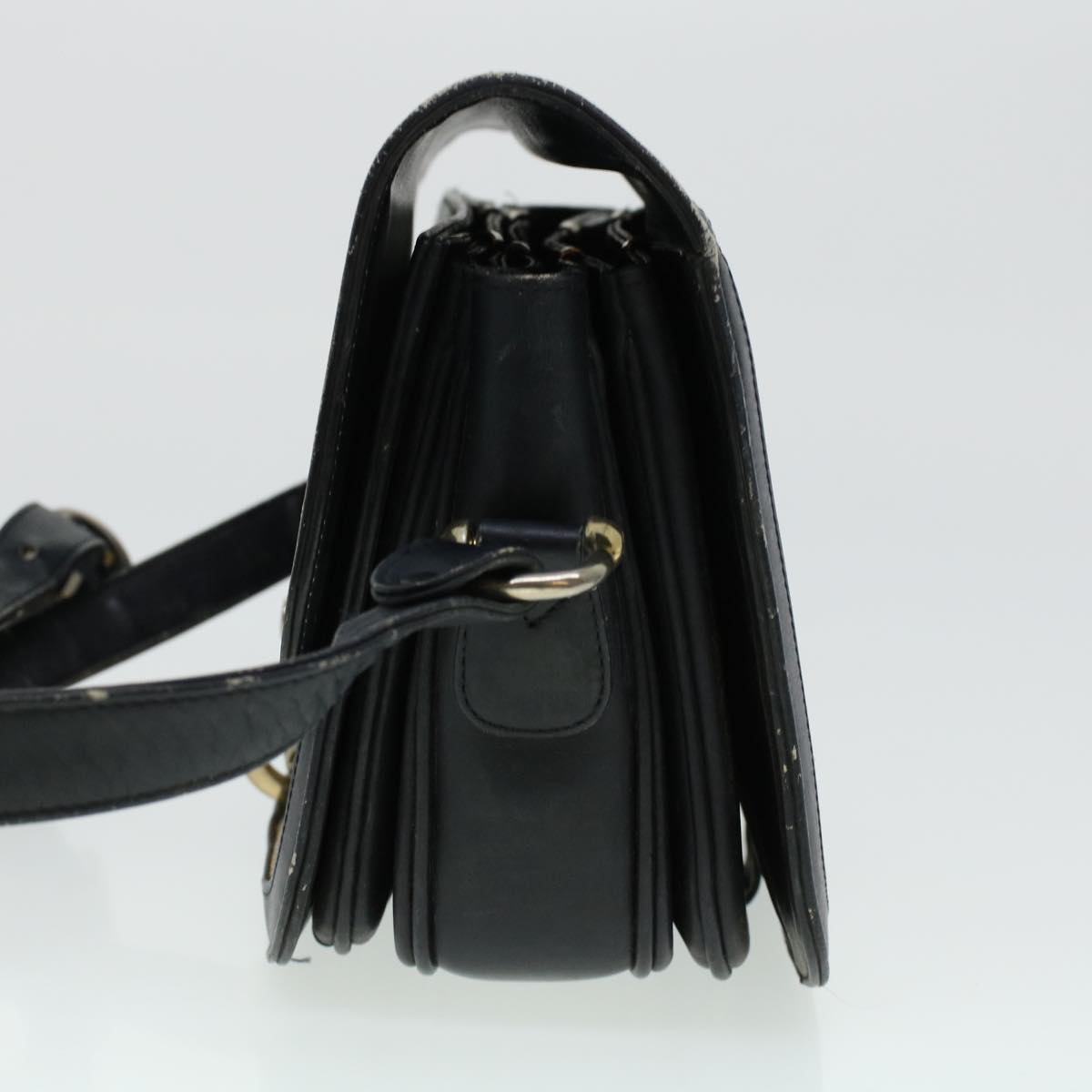 Luxury CELINE C Macadam Canvas Shoulder Bag Navy 5114