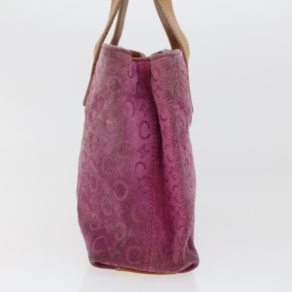 Luxury CELINE C Macadam Canvas Hand Bag Pink 5460