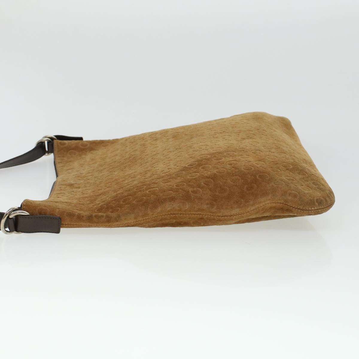 Luxury CELINE Macadam Canvas Shoulder Bag Suede PVC Leather 2Set Brown 6014