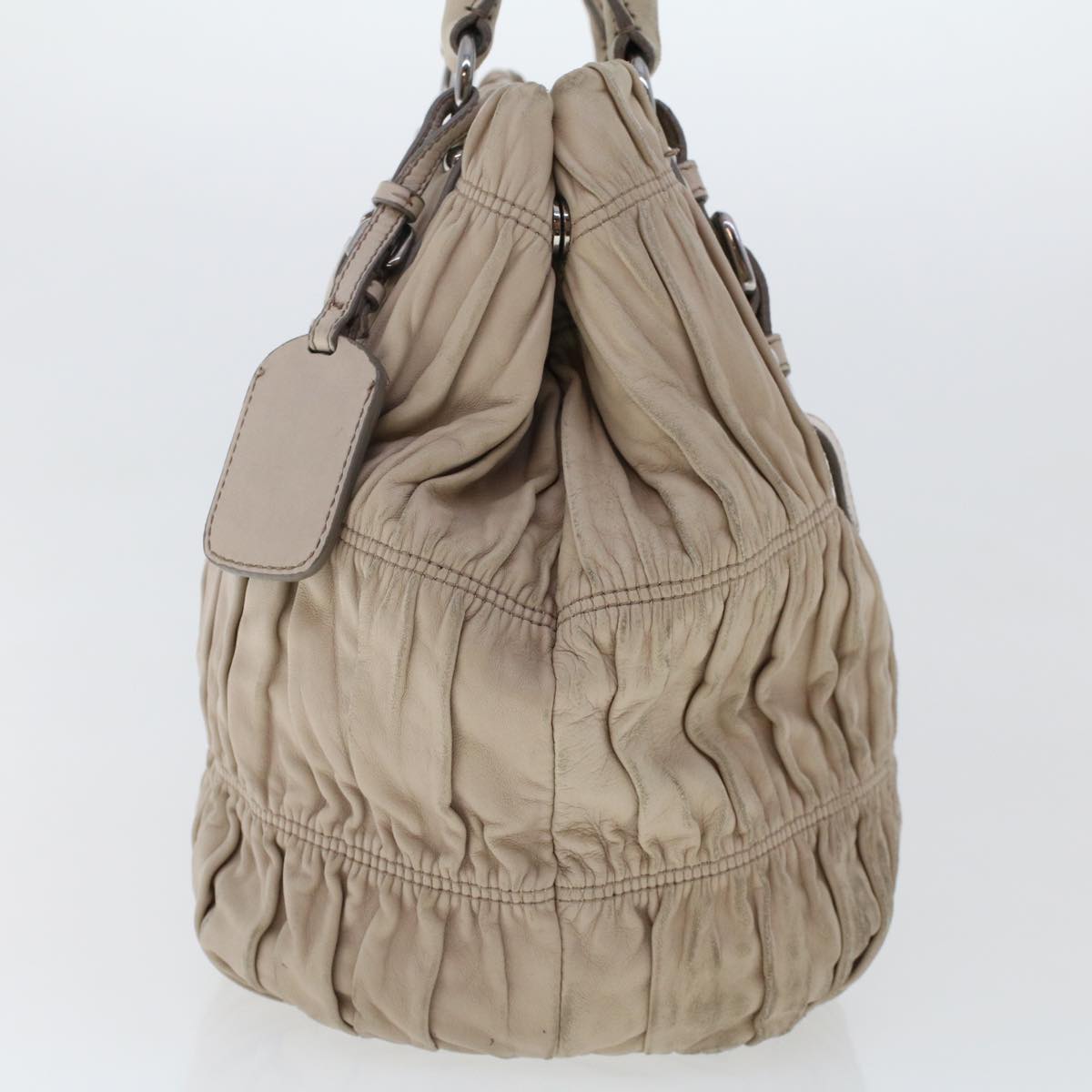 Prada Shoulder Bag Leather 2way Gray