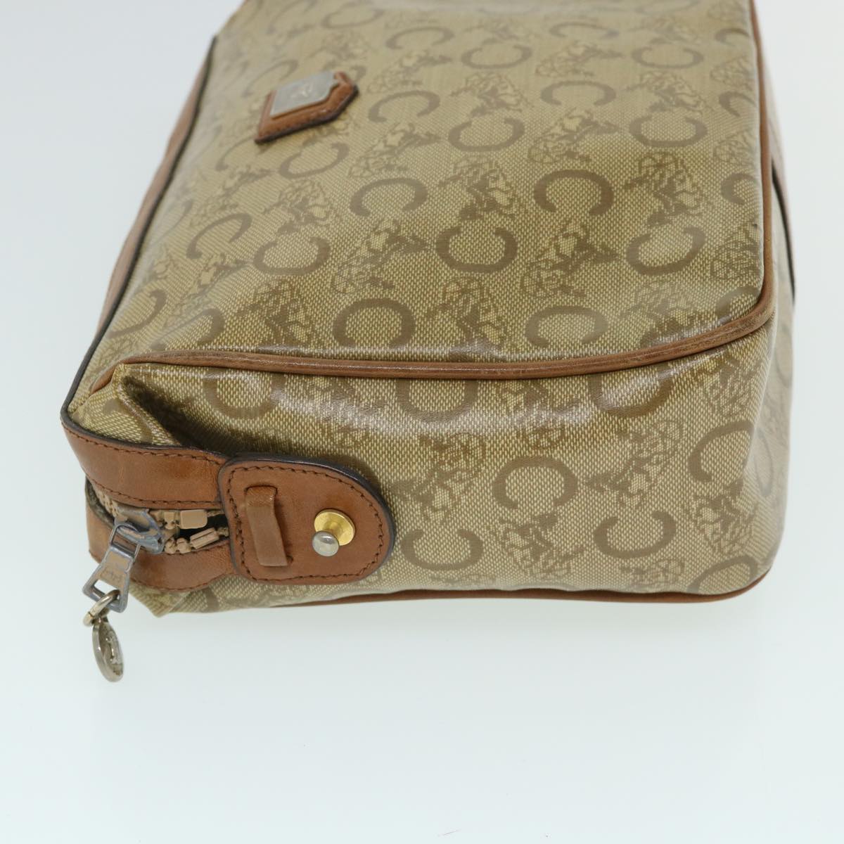Luxury CELINE C Macadam Canvas Clutch Bag Coated Canvas Beige 8432