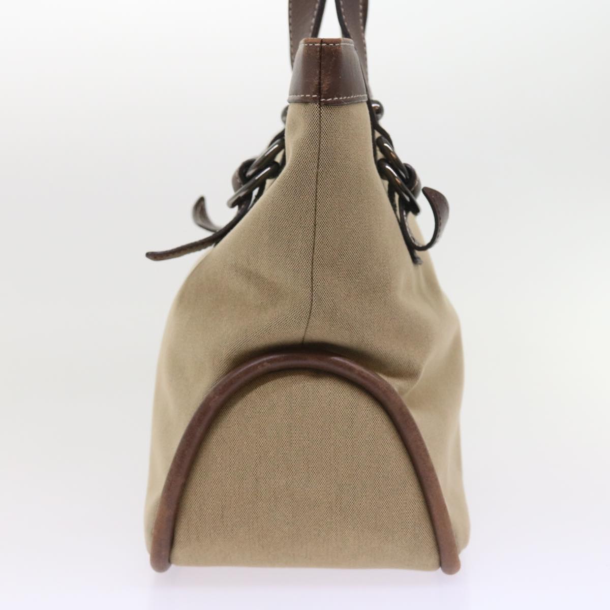 Burberry Blue Label Tote Bag Canvas Leather Brown Auth bs8612