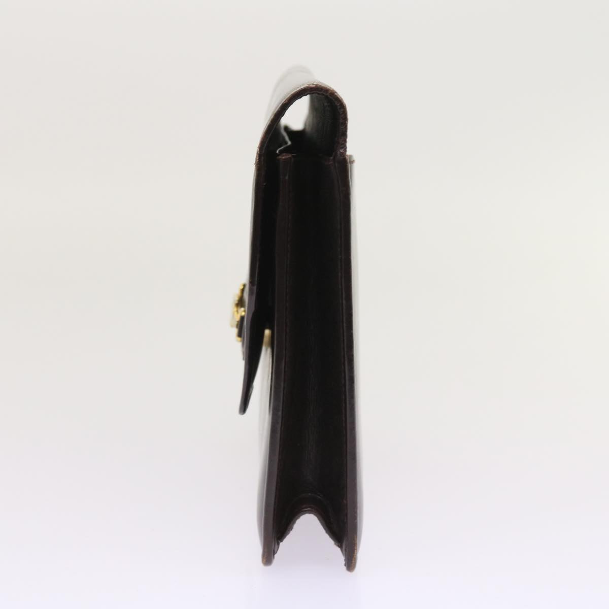 Luxury CELINE Clutch Bag Leather Brown 8620