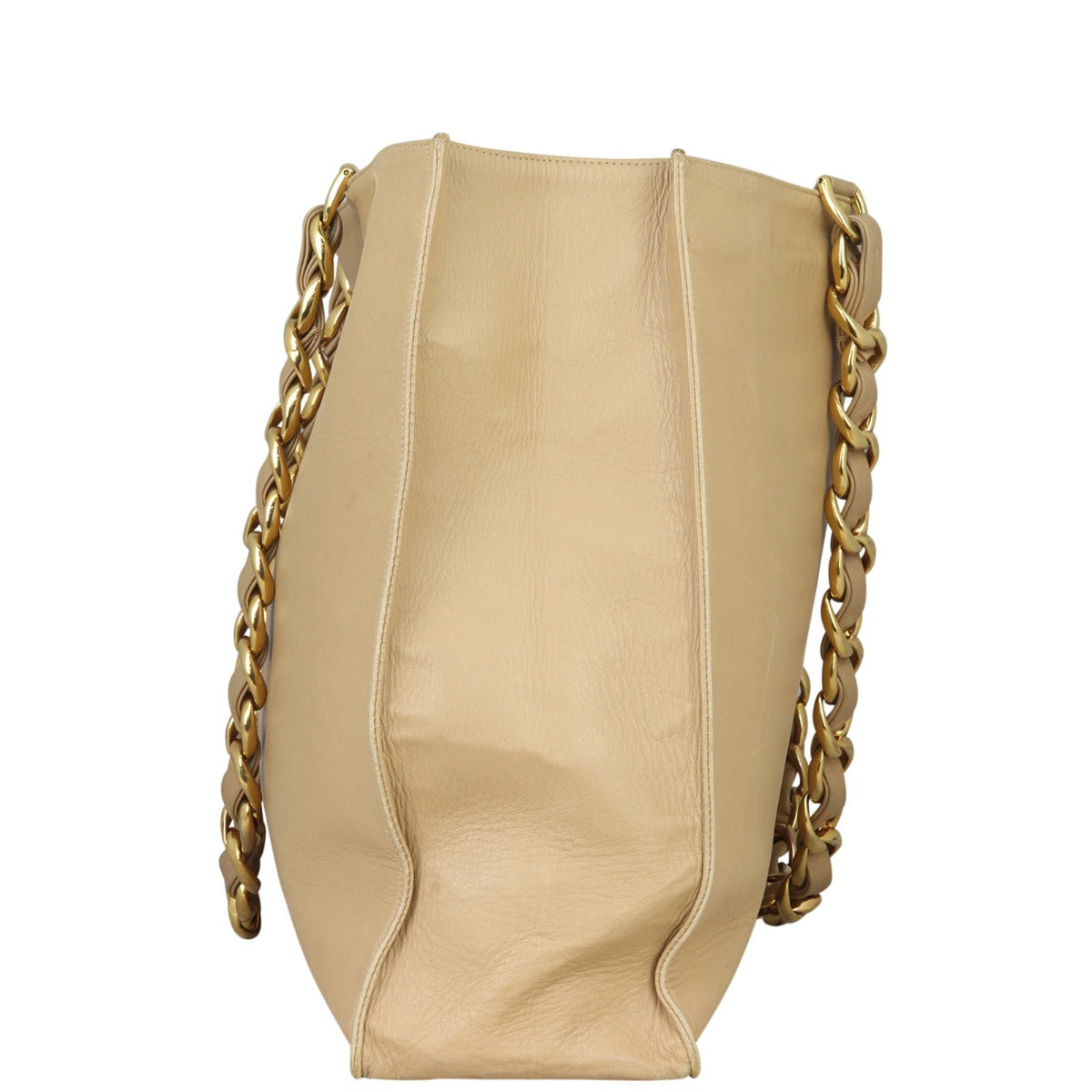 Chanel CC Jumbo XL Chain Shoulder Bag | Beige