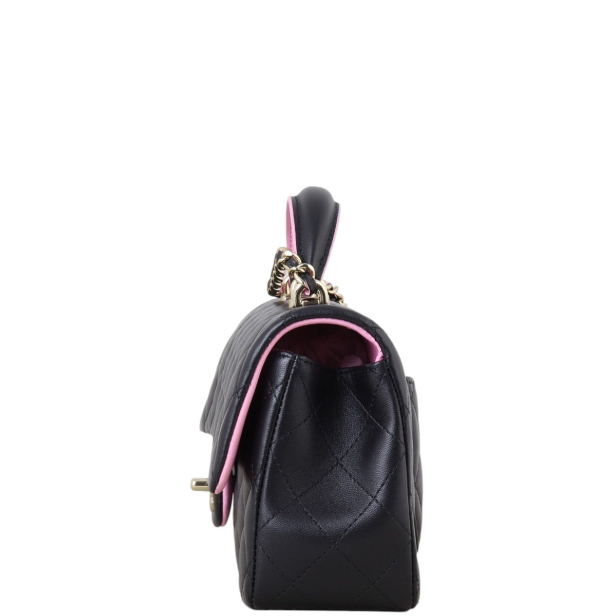 Chanel Classic Flap Mini Rectangular Top Handle Bag Lambskin