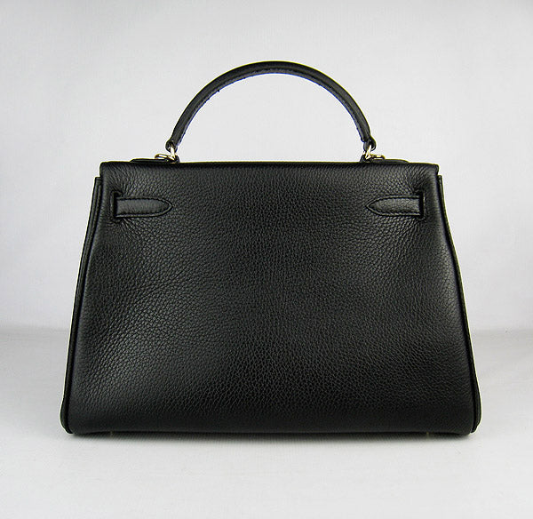Luxury Hermes Kelly 32cm Togo Leather Handbag 6108 Black Golden