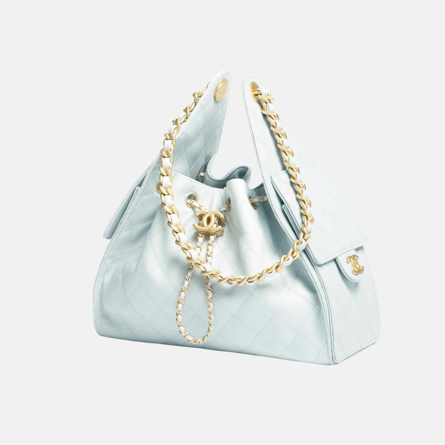 Small Chanel 25 Bag in Light Blue Calfskin FW 2025/26