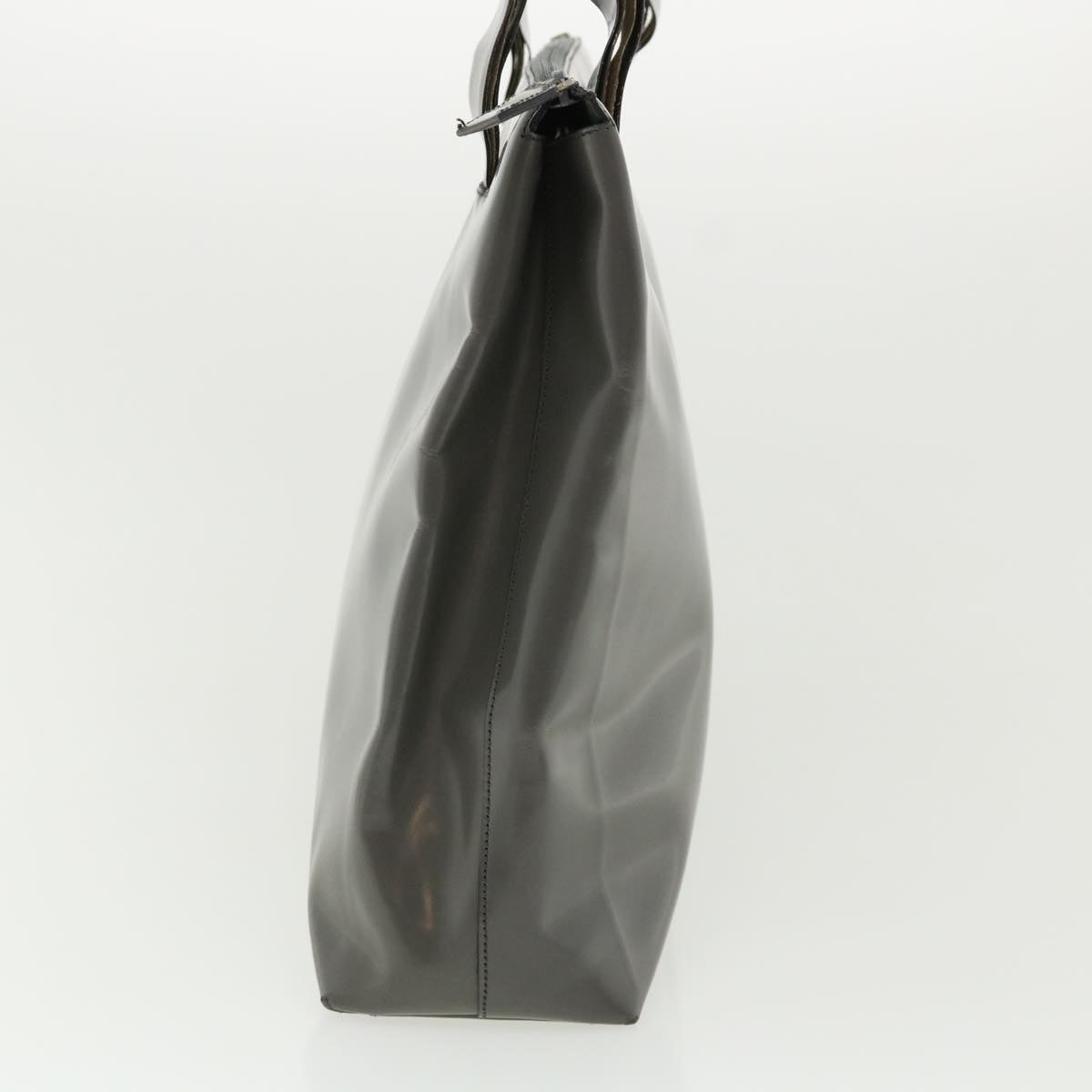 Prada Tote Bag Patent Leather Gray