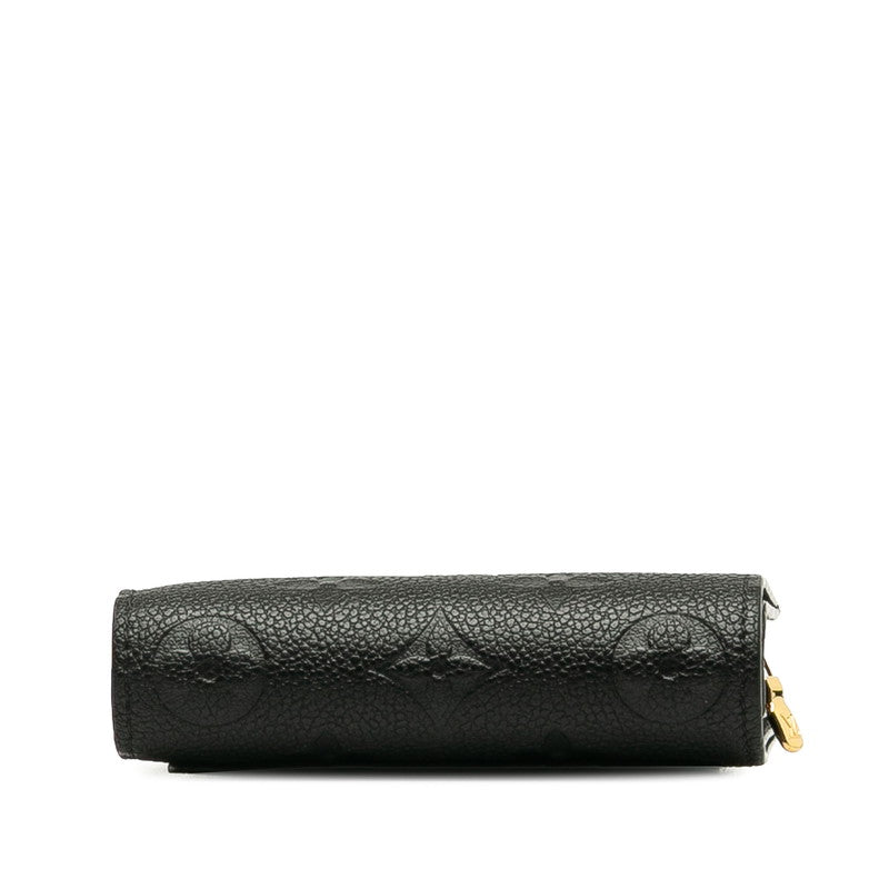 Louis vuitton Monogram Amplant M80151 Double Folded Wallet Carf/Leather Noir Black Fold