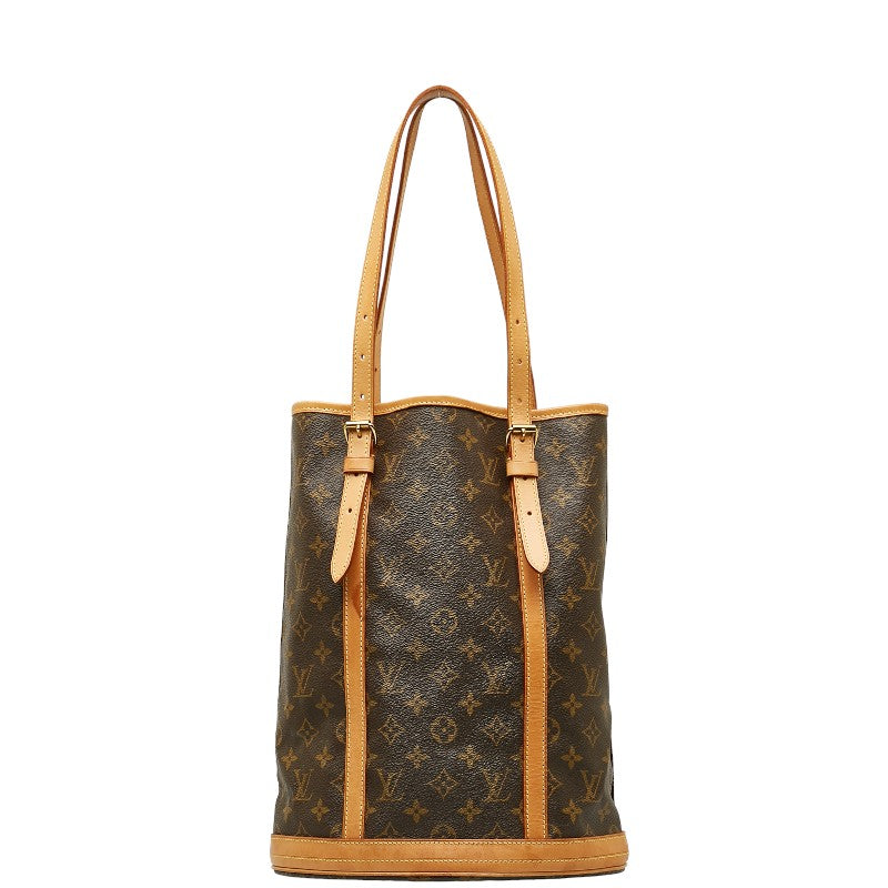 Louis Vuitton Monogram Bucket GM houlder Bag M42236 Brown PVC Leather Lady Louis Vuitton