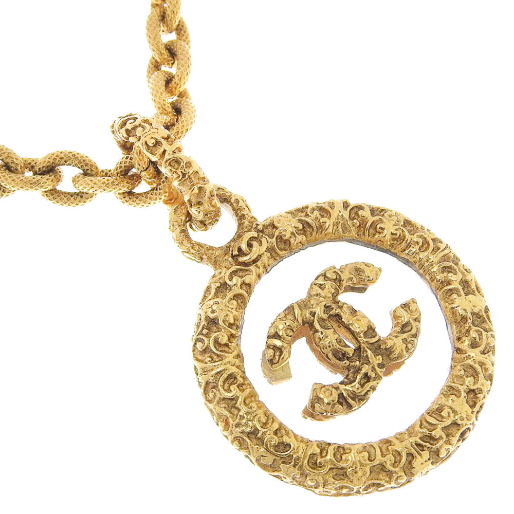Chanel Chanel Coco Necklaces G x Glass French Made 172.4g COCO Mark Cloth
