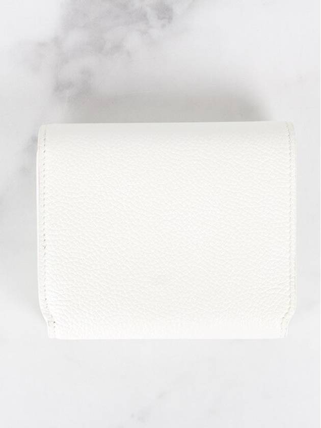 Luxury Balenciaga Trending 2026 BB silver bi fold wallet white