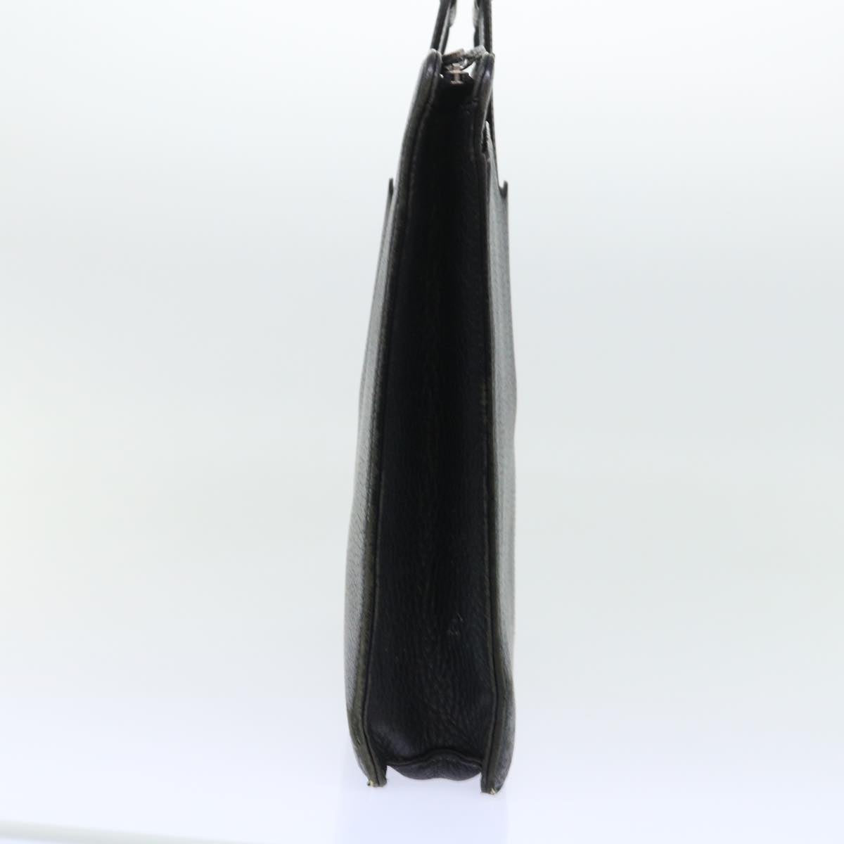 Burberry Hand Bag Leather Black Auth ep1643