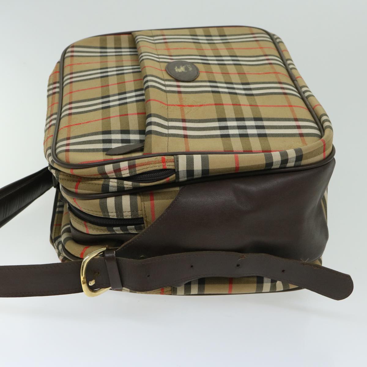 Burberry Nova Check Shoulder Bag Canvas Beige Auth ep3489