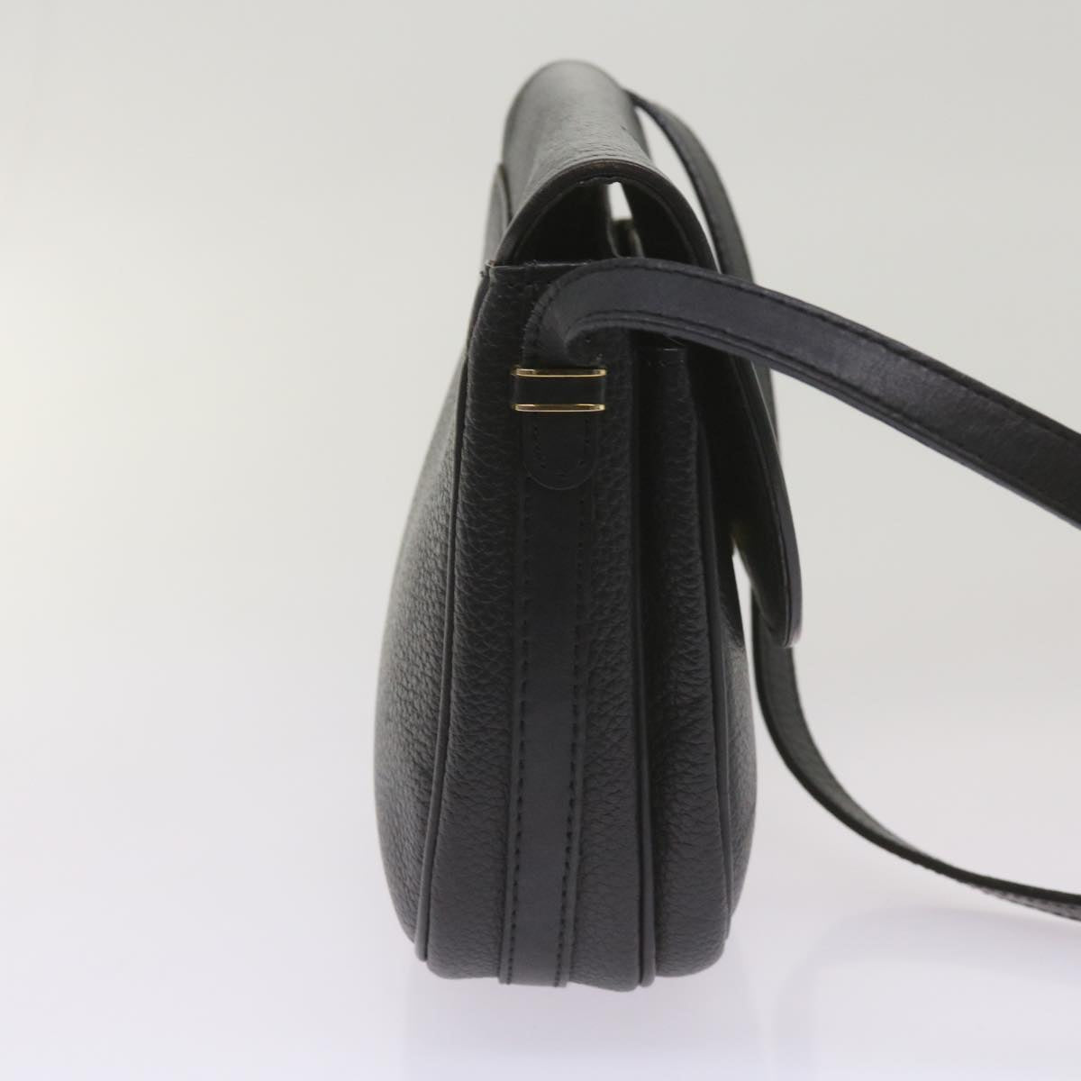 Burberry Shoulder Bag Leather Black Auth ep3585