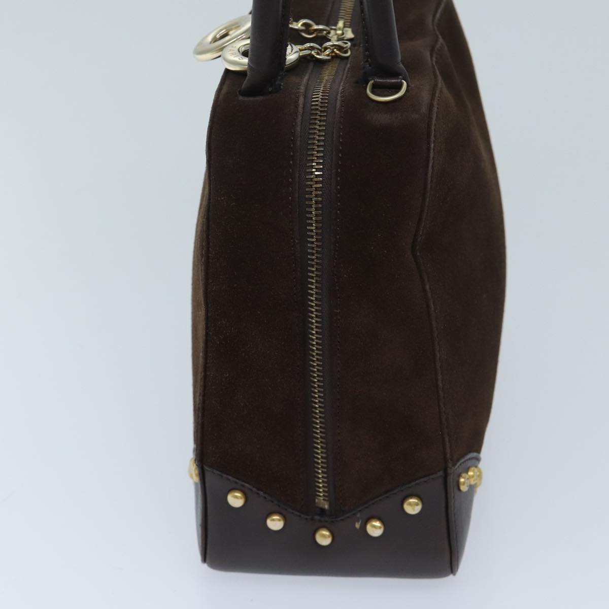 Luxury CELINE Hand Bag Suede 2way Brown ep3900