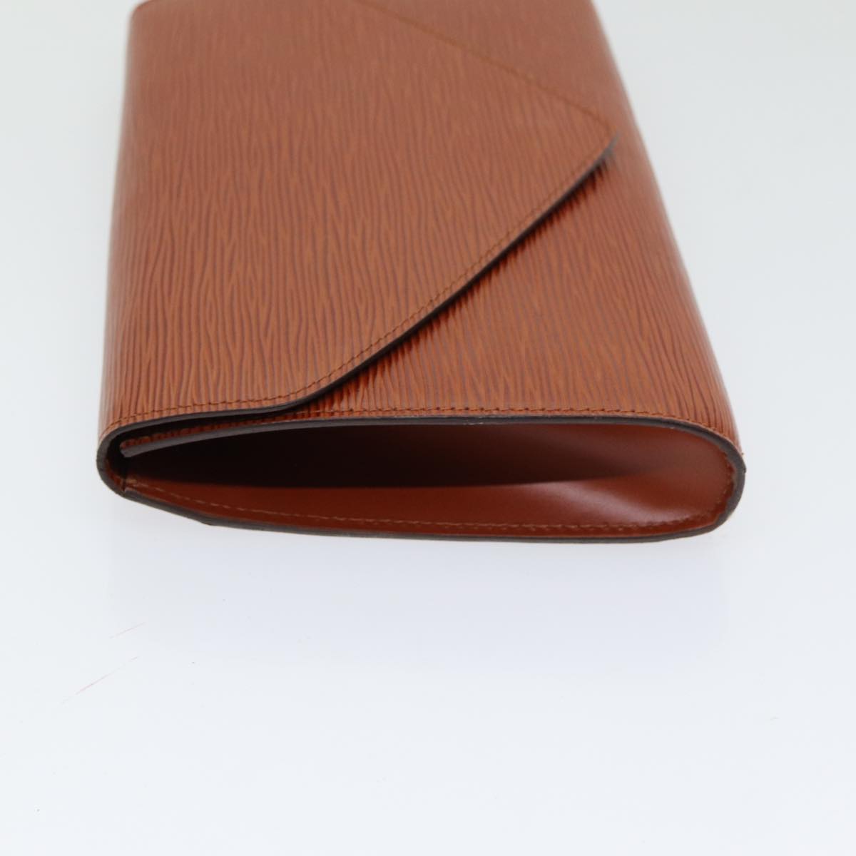 LOUIS VUITTON Epi Art Deco Clutch Bag Brown LV Auth ep5145