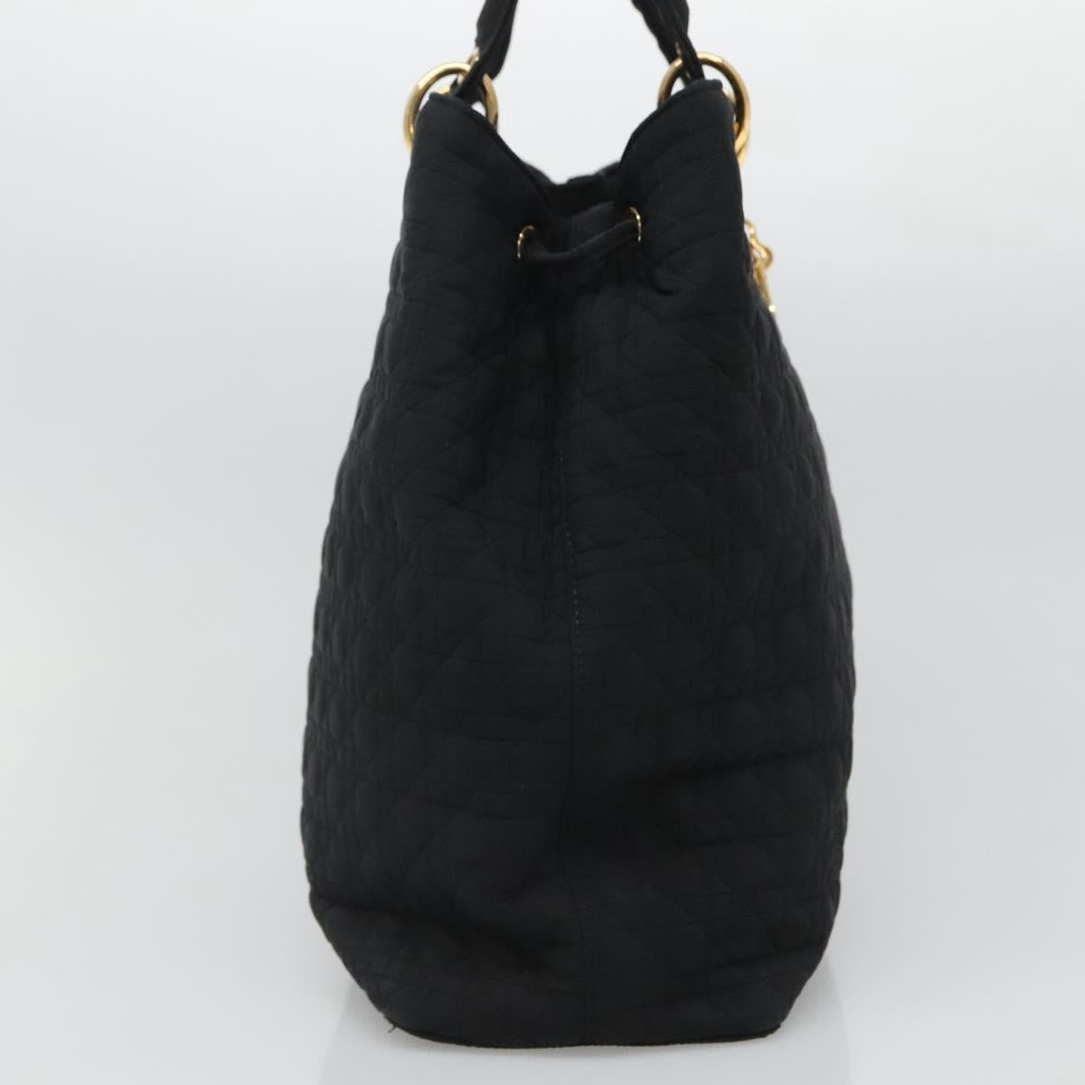 Christian Dior Lady Dior Bag Nylon Black Nylon Handbag